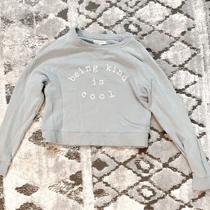 “Being Kind Is Cool” Crop Top Sweater Top